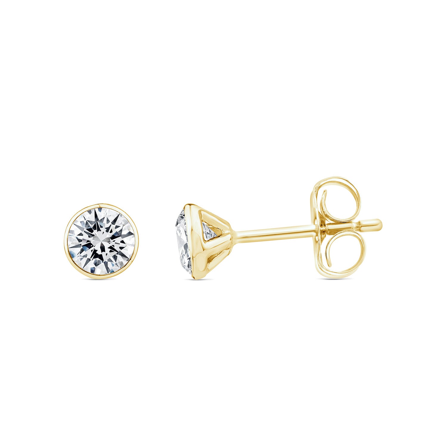 1.00ct Lab Grown Diamond Stud Earrings in 9K Yellow Gold