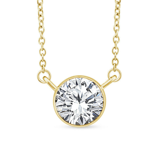 1.00ct Lab Grown Diamond Necklace in 9K Yellow Gold
