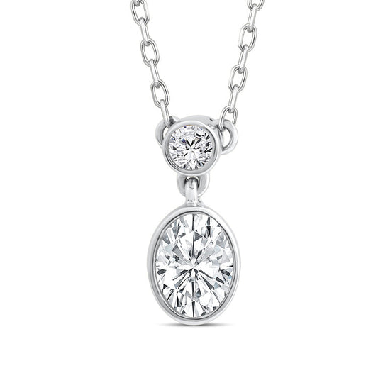 0.25ct Lab Grown Diamond Necklace in 9K White Gold
