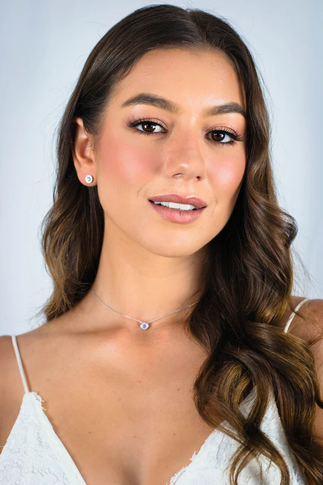 MILESTONE MORG PINK BERYL ZIRCONIA HALO PENDANT IN SILVER