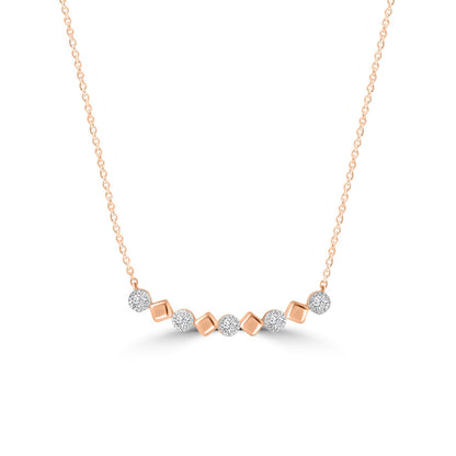 Necklace with 0.15ct Diamonds in 9K Rose Gold