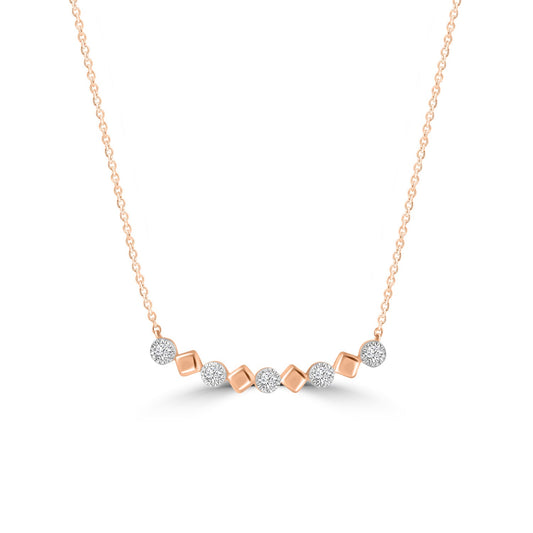 Necklace with 0.15ct Diamonds in 9K Rose Gold