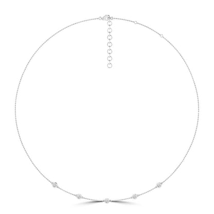Diamond Necklace with 0.25ct Diamonds in 9K White Gold