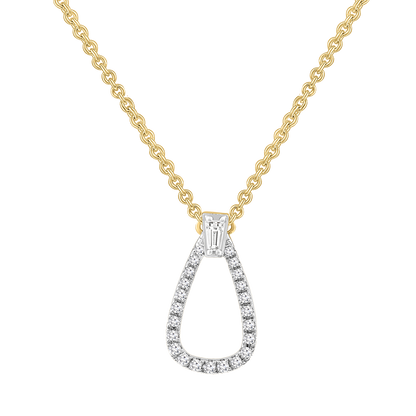 Diamond Necklace with 0.10ct Diamonds in 9K Yellow Gold