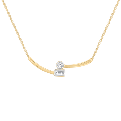 Diamond Necklace with 0.05ct Diamonds in 9K Yellow Gold