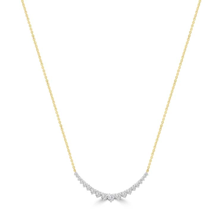 Diamond Necklace with 0.50ct Diamonds in 9K Yellow Gold