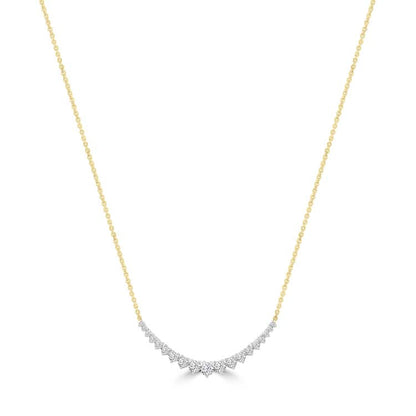 Diamond Necklace with 0.50ct Diamonds in 9K Yellow Gold