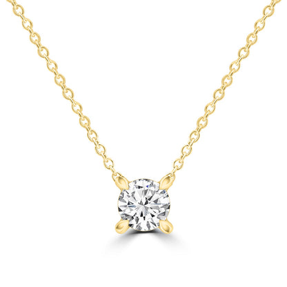 Diamond Round Necklace with 0.25ct Diamonds in 9K Yellow Gold