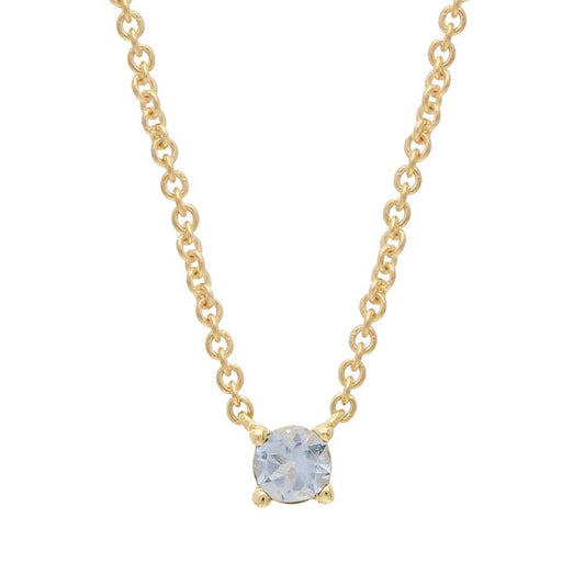 Aquamarine Necklace 40-45cm in 9K Yellow Gold