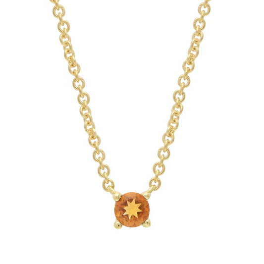 Citrine Necklace 40-45cm in 9K Yellow Gold