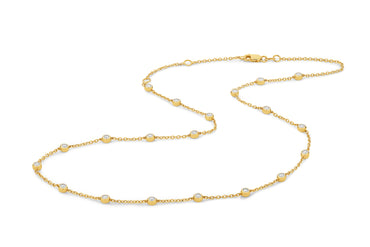 Two-sided Diamond Bezel Necklace 9KT 5.56g/18KT 7.42g 0.6ct GH/SI