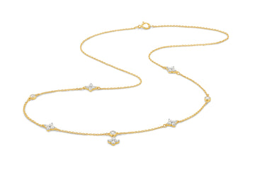 Necklace 9KT 2.35g/ 18KT 3.27g 0.9ct GH/SI