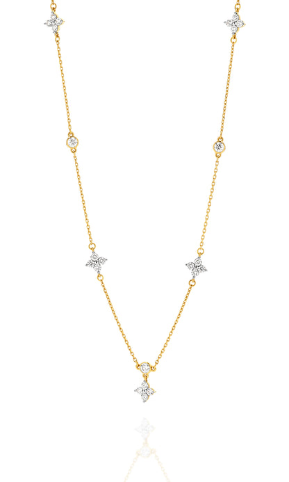 Necklace 9KT 2.35g/ 18KT 3.27g 0.9ct GH/SI