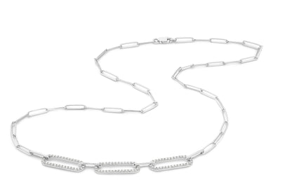 Necklace 9KT 5.21g/18KT 6.95g 0.7ct GH/SI