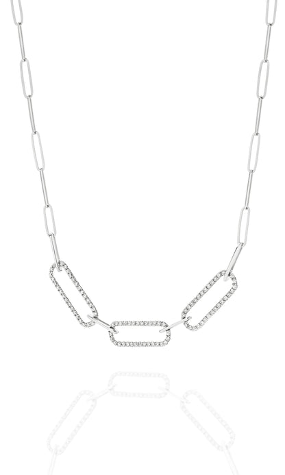 Necklace 9KT 5.21g/18KT 6.95g 0.7ct GH/SI