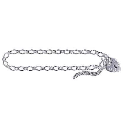 Oval Figaro Padlock Bracelet