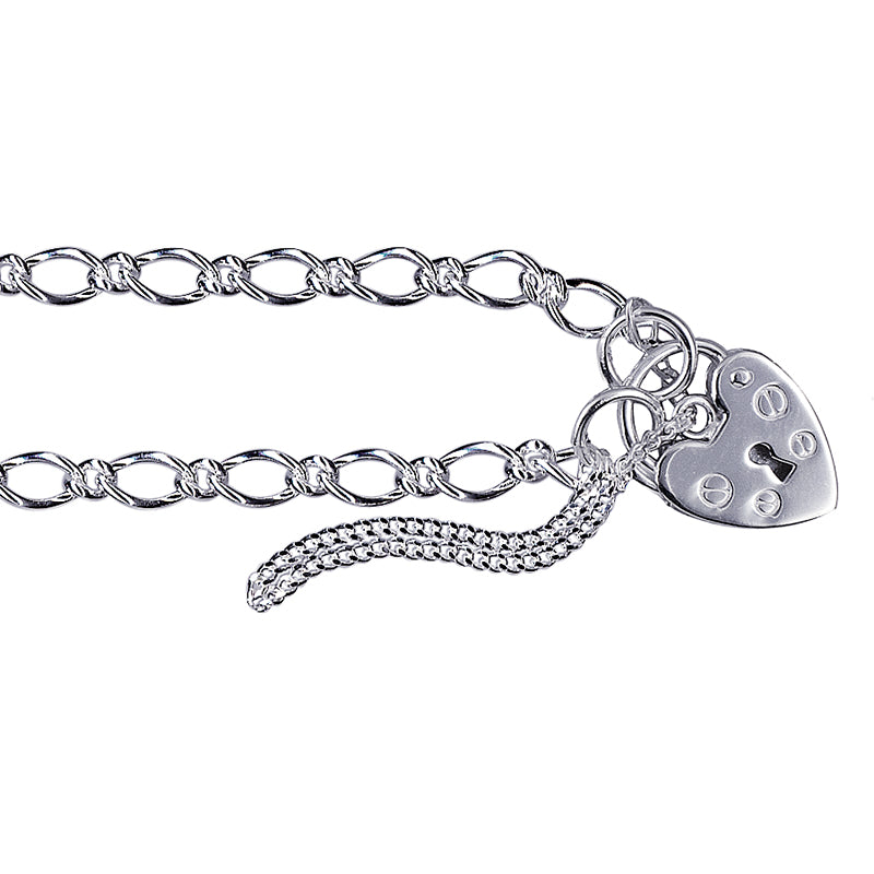 Oval Figaro Padlock Bracelet