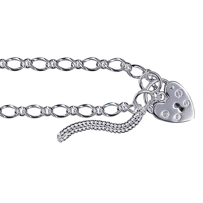 Oval Figaro Padlock Bracelet