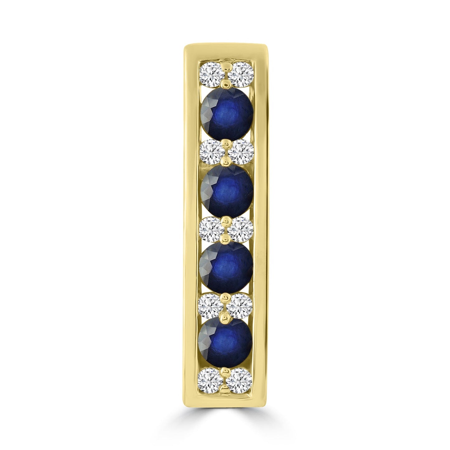 Diamond Saphhire Pendant with 0.10ct Diamonds in 9K Yellow Gold - P-20514BS-010-Y