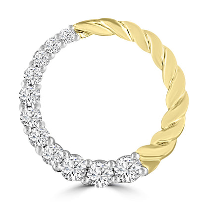 Diamond Pendant with 0.50ct Diamonds in 9K Yellow Gold