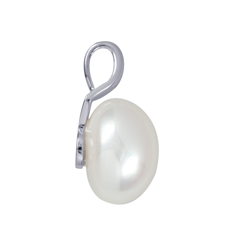 12mm Freshwater Cultured Button Pearl Pendant
