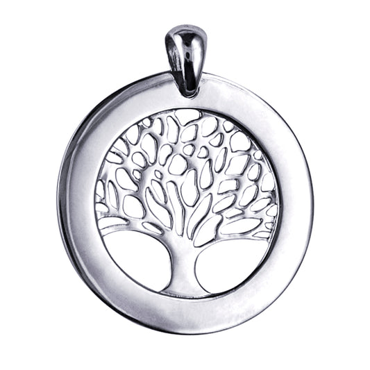 25mm ‘Tree of Life’ Circular Engraving Disc Pendant