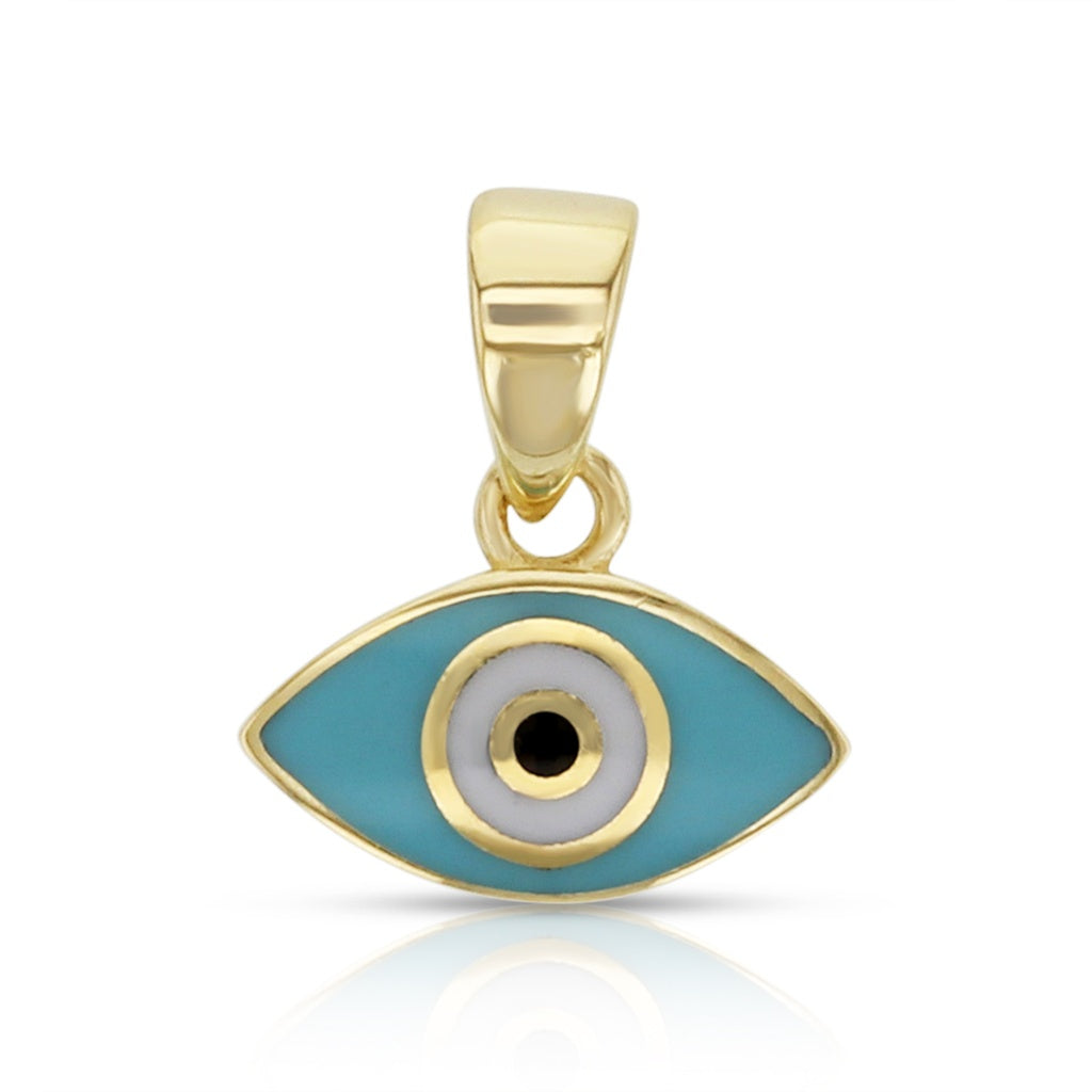 9Y Evil Eye with Light Blue Enamel