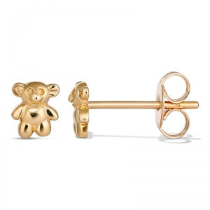 Bear Stud Earring 9kt Yellow Gold