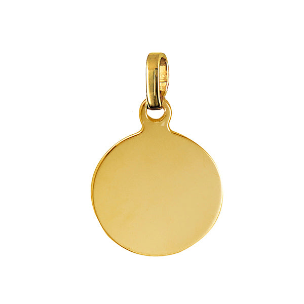 Gold Plate 12mm Round Pendant Shape