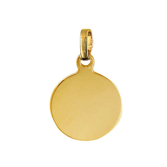 Gold Plate 12mm Round Pendant Shape