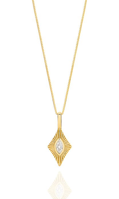Pendant 9KT 0.9g/18KT 1.26g 0.11ct GH/SI