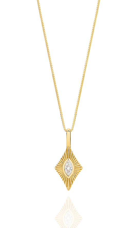 Pendant 9KT 0.9g/18KT 1.26g 0.11ct GH/SI