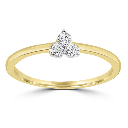 Ring with 0.15ct Diamond in 9K Yellow Gold