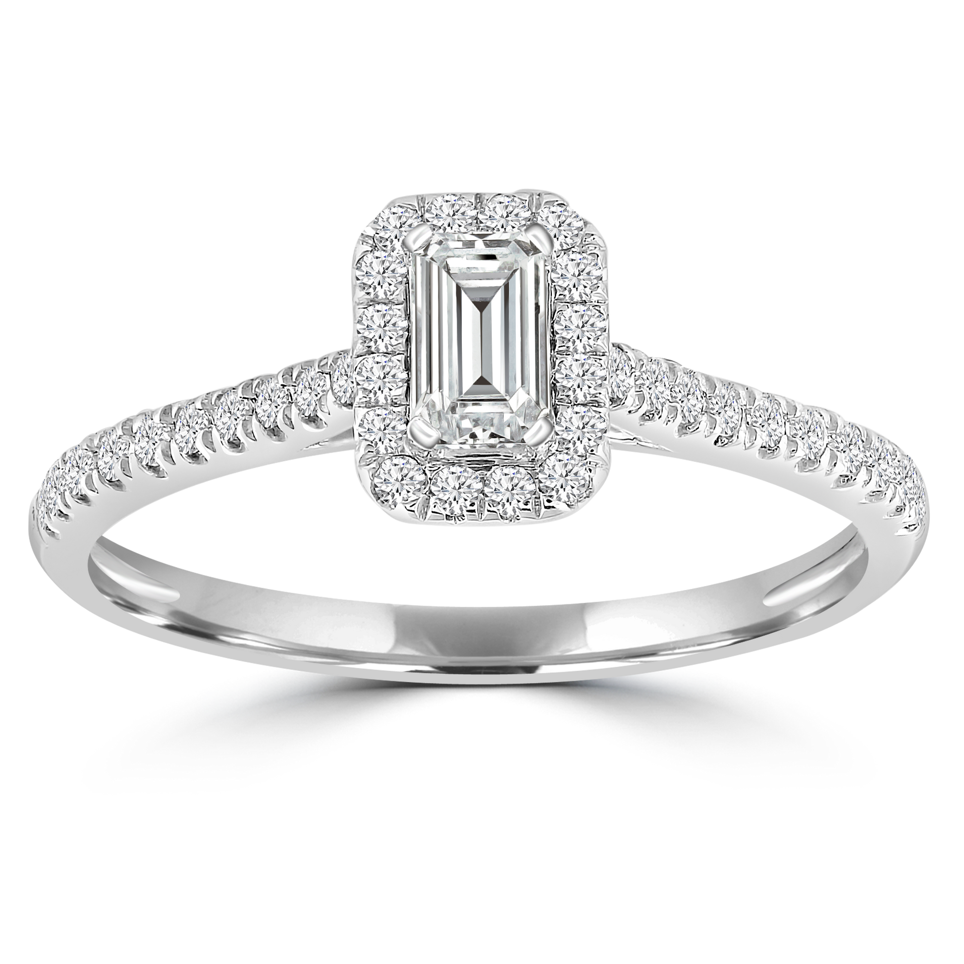 Diamond Ring with 0.50ct Diamonds in 9K White Gold