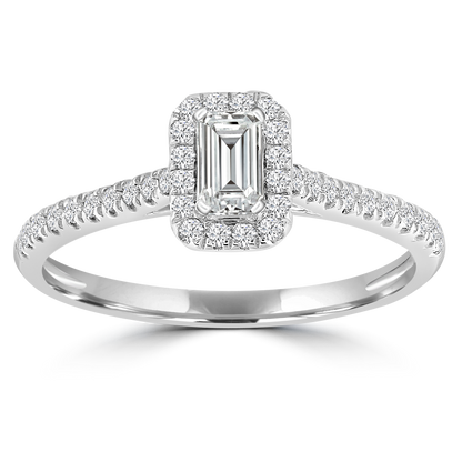 Diamond Ring with 0.50ct Diamonds in 9K White Gold