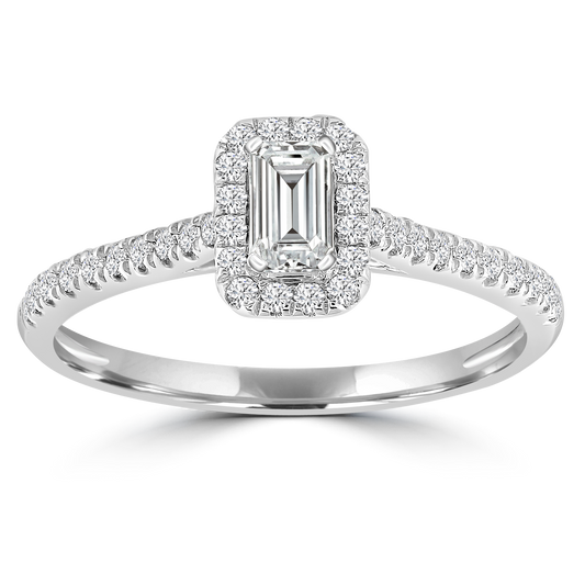 Diamond Ring with 0.50ct Diamonds in 9K White Gold