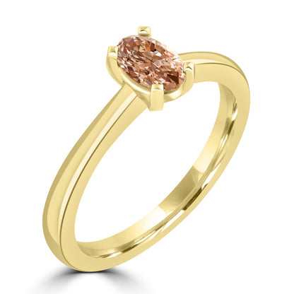 Morganite Ring in 9K Yellow Gold
