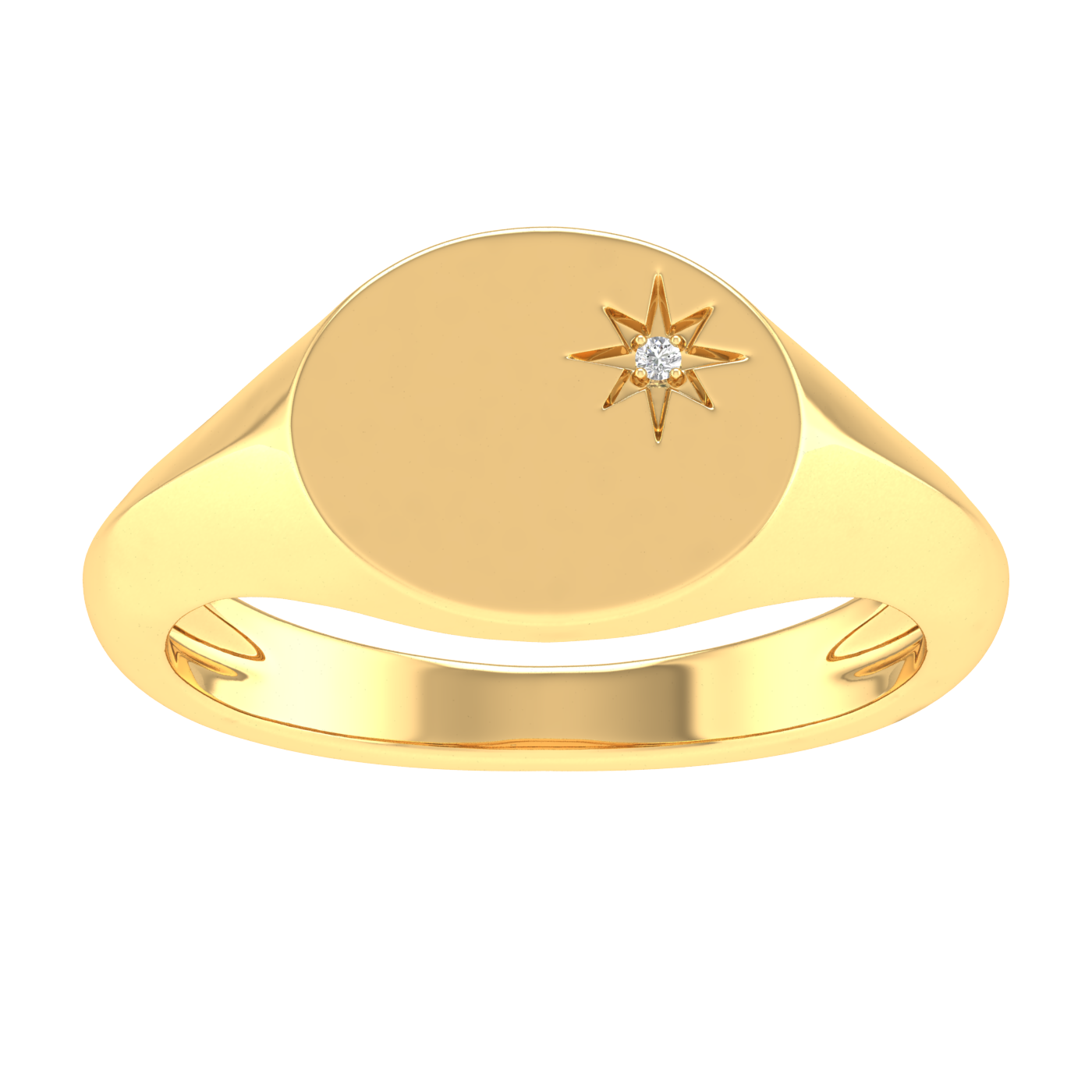 0.01ct HI I1 Diamond Ring in 9K Yellow Gold