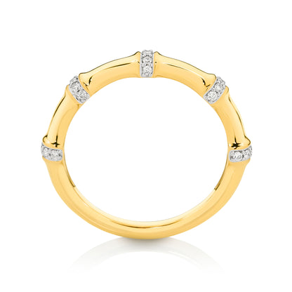 Ring 9KT 2.1g/18KT 2.8g 0.12ct GH/SI