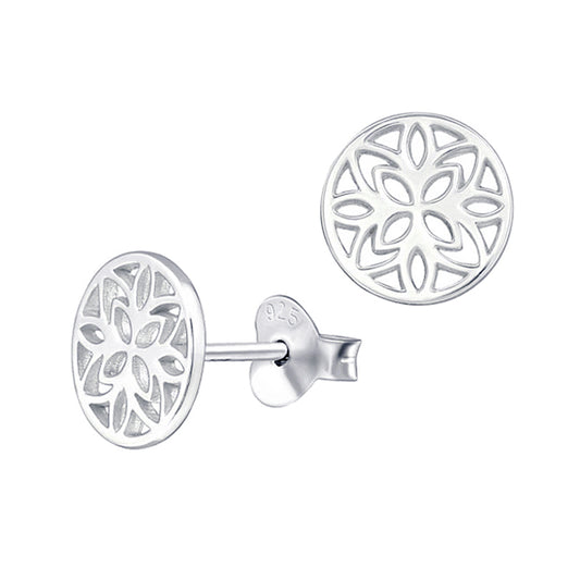 Round Cut-Out Flower Studs