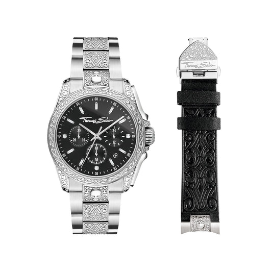 THOMAS SABO Men's watch Rebel at heart Chronograph silver