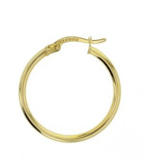 9Y Silver Filled Plain Hoop Earrings