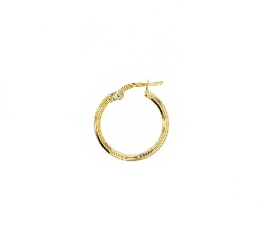 9Y Silver Filled Plain Hoop Earrings