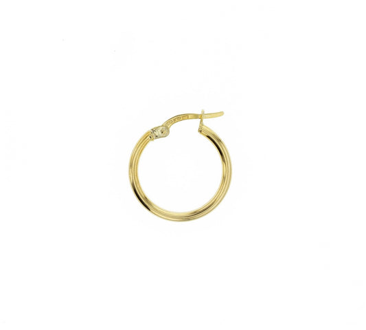 9Y Silver Filled Plain Hoop Earrings