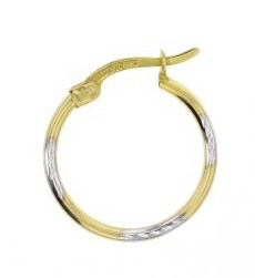 9Y Silver Filled Hoop Earring with 9W Diamond Cut Pattern