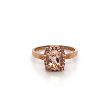 9ct Morg 7x5mm (.75cts) & Dia