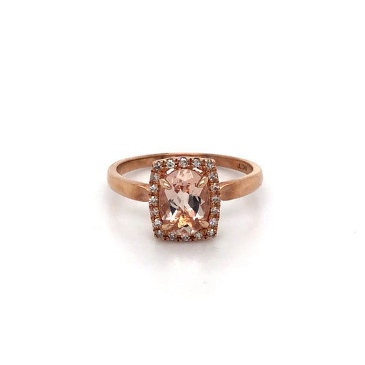 9ct Morg 7x5mm (.75cts) & Dia