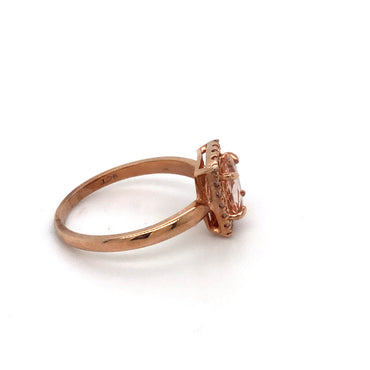 9ct Morg 7x5mm (.75cts) & Dia