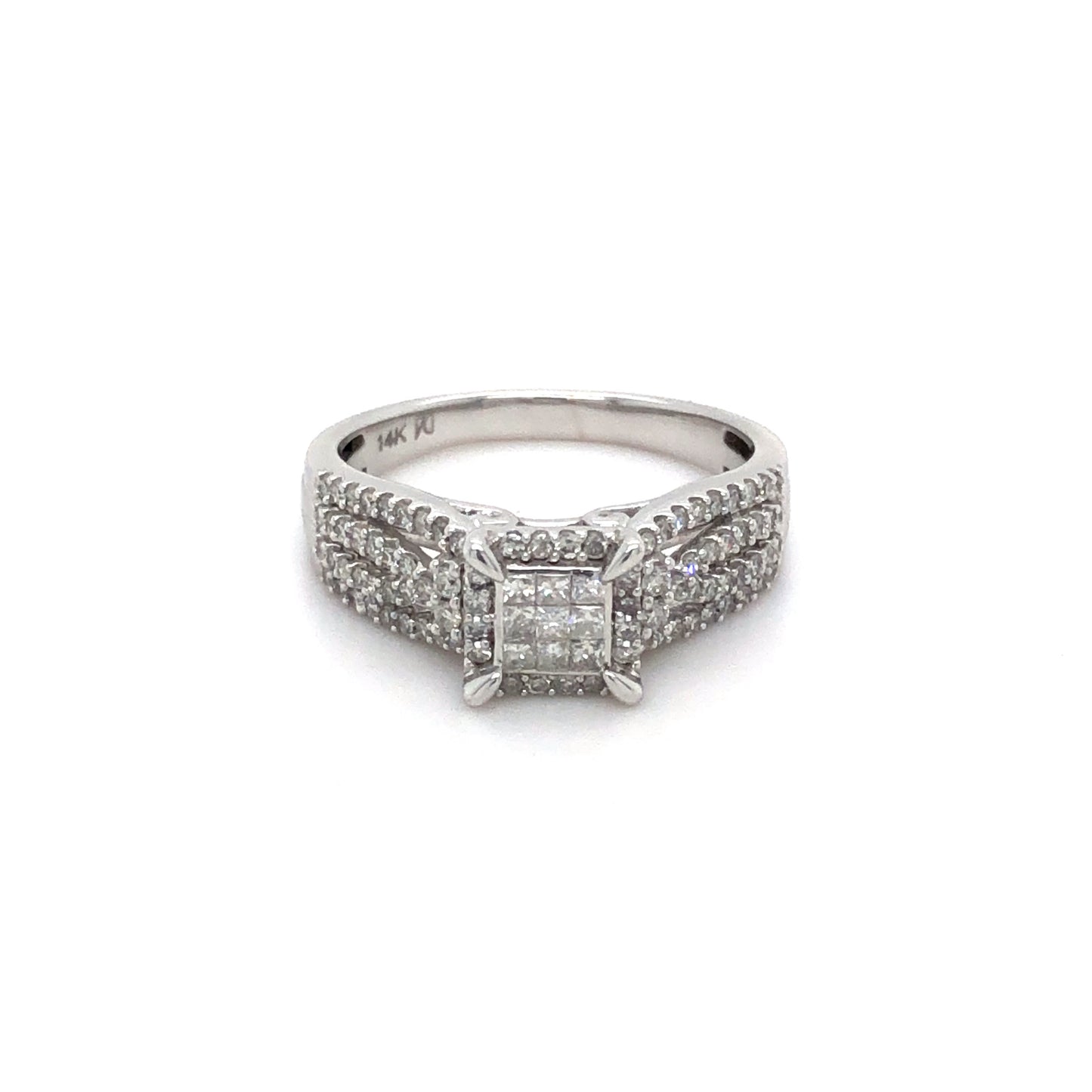 14K WG SK Dia Ring