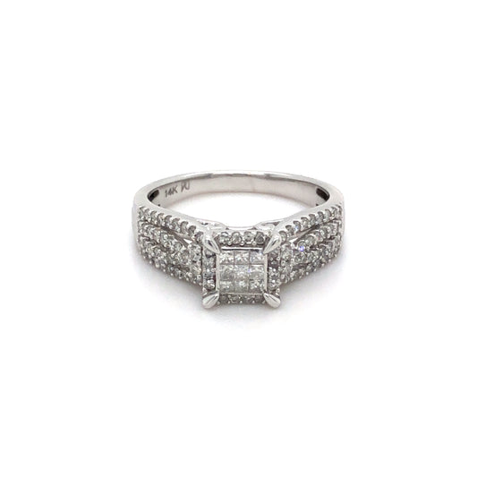14K WG SK Dia Ring